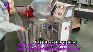 2147 J5 크로아티아 반자동 캡 제거 듀얼 스테이션 배럴 브러싱 머신