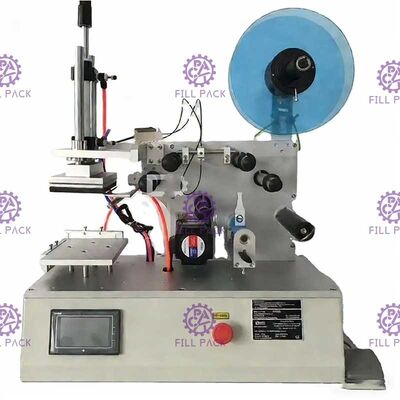 반자동 케케묵은 평평한 병 라벨러는 기계 장비로 표시하여 일 측면 또는 양측 사이드 접착 스티커를 진동시킵니다