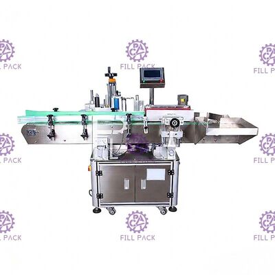 터치스크린 SUS304 둥근 병 레테르를 붙이는 기계